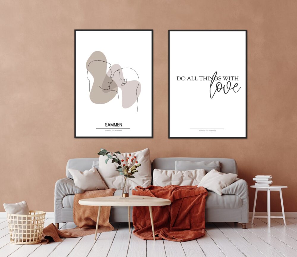 Do all things with Love-2-nordisk design plakater