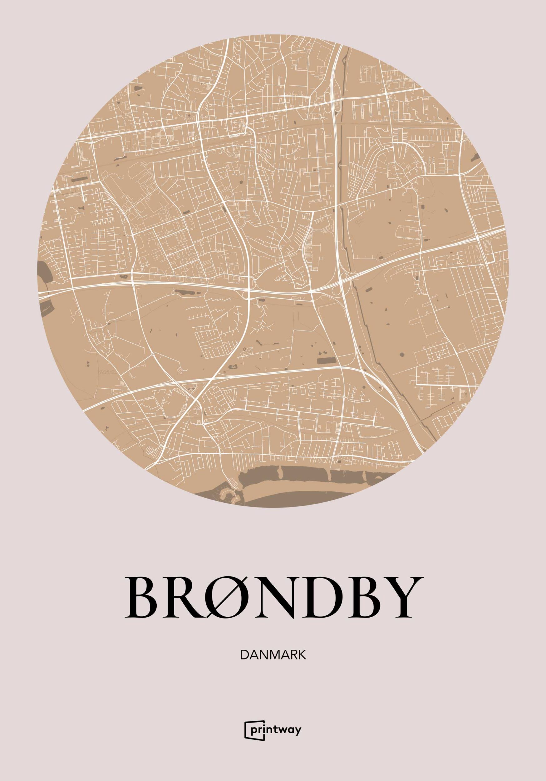 Brøndby Plakaten | Bykort plakater | PrintWay.dk
